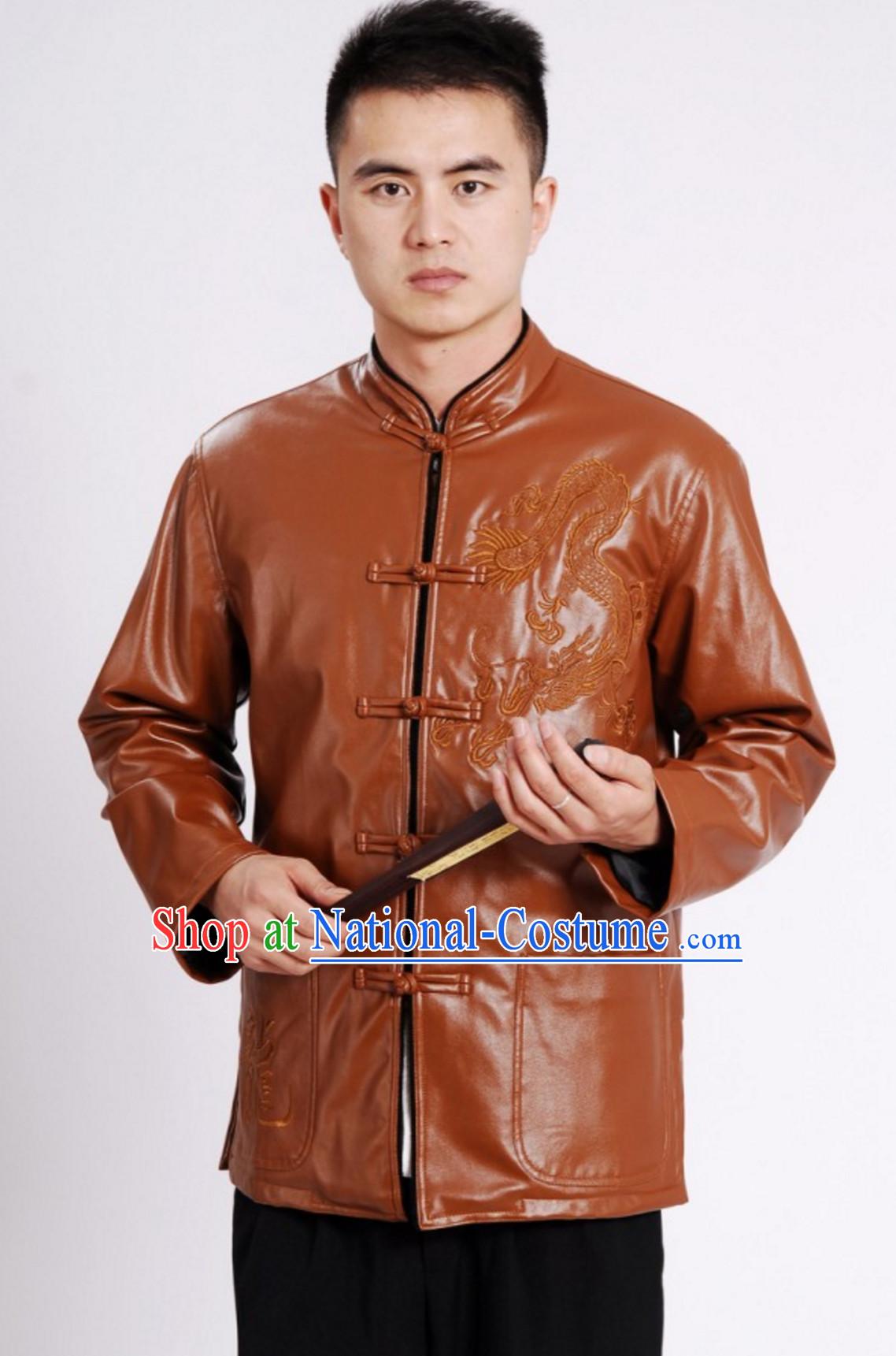 Top Hand Made Mandarin Dragon Blouse Suit