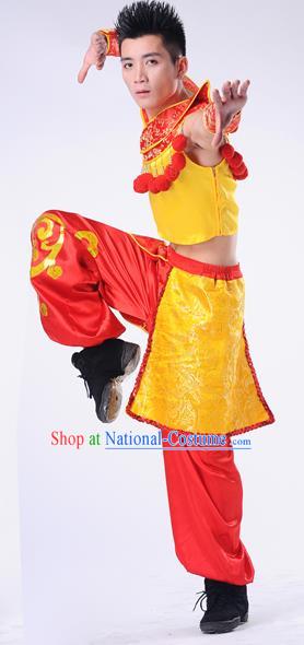 Traditional Chinese Yangge Fan Dancing Costume and Accessories