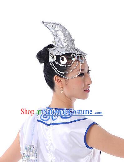 Traditional Chinese Yangge Fan Dancing Costume and Accessories