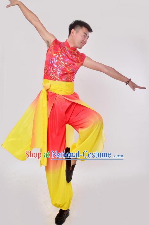 Traditional Chinese Classical Dance Yangge Lion Dance Costume, Folk Dance Drum Dance Uniform Yangko Clothing for Women