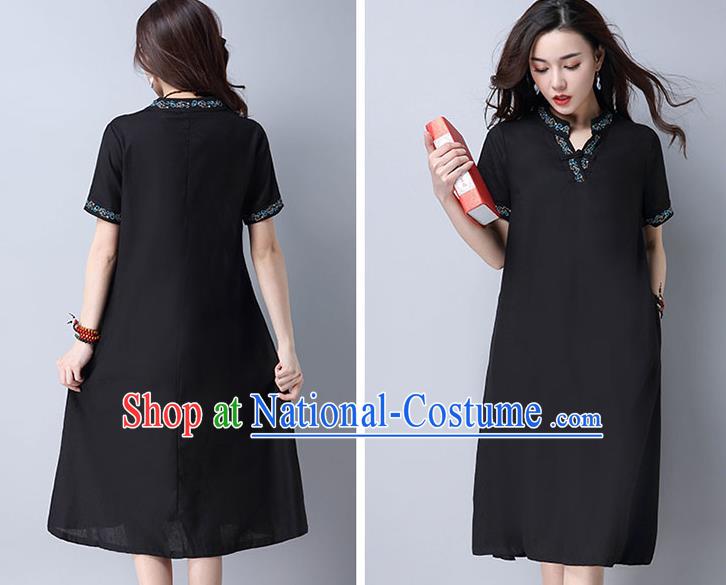 Traditional Ancient Chinese Young Women Cheongsam Dress Republic of China Tangsuit Stand Collar Blouse Dress Tang Suit Clothing for Women