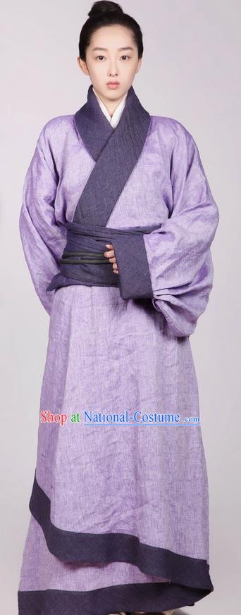 Traditional Ancient Chinese Elegant Young Lady Costume, Chinese Ancient Han Dynasty Scholar Dress, Cosplay Chinese Television Drama Above The Clouds Imperial Princess Hanfu Trailing Clothing for Women