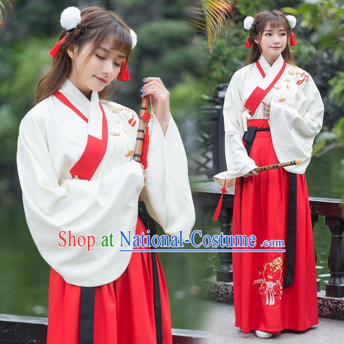 Traditional Ancient Chinese Young Women Cheongsam Dress Republic of China Tangsuit Stand Collar Blouse Dress Tang Suit Clothing for Women