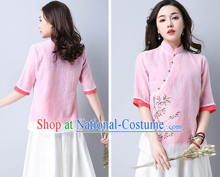 Traditional Ancient Chinese Young Women Cheongsam Dress Republic of China Tangsuit Stand Collar Blouse Dress Tang Suit Clothing for Women