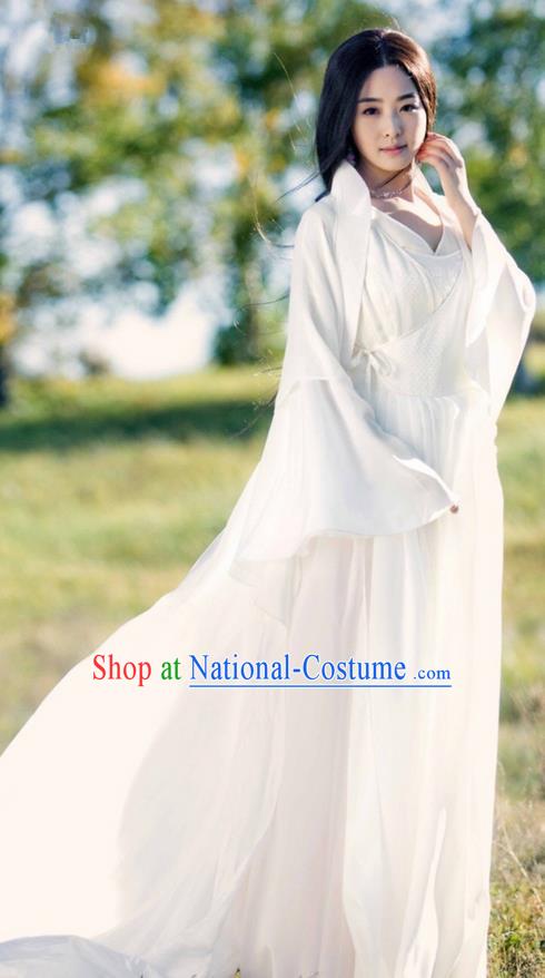 Traditional Ancient Chinese Elegant Costume, Chinese Northern Dynasty Imperial Consort Dress, Cosplay Chinese Television Drama Alegend of Pringess Lanling Princess Consort Hanfu Trailing Embroidery Clothing for Women