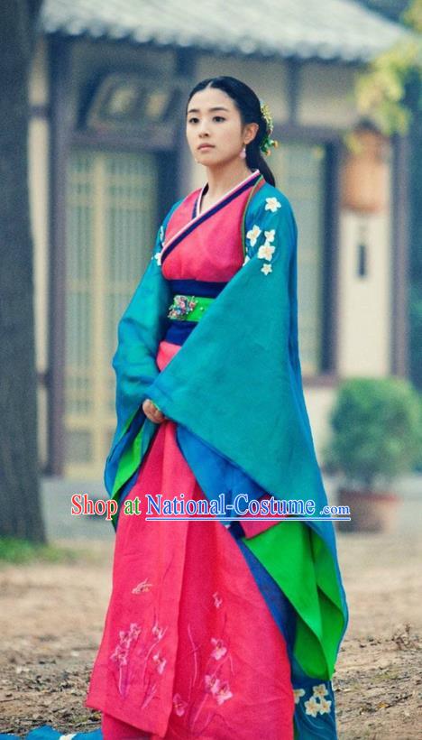 Traditional Ancient Chinese Elegant Costume Complete Set, Chinese Northern Dynasty Imperial Consort Dress, Cosplay Chinese Television Drama Alegend of Pringess Lanling Princess Consort Hanfu Trailing Embroidery Clothing for Women