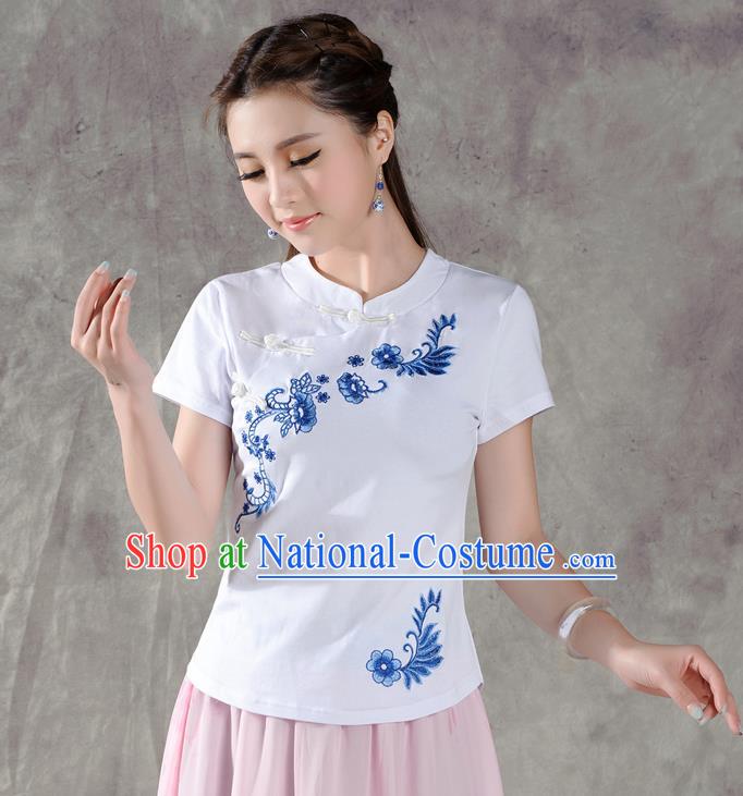 Traditional Ancient Chinese Young Women Cheongsam Dress Republic of China Tangsuit Stand Collar Blouse Dress Tang Suit Clothing for Women