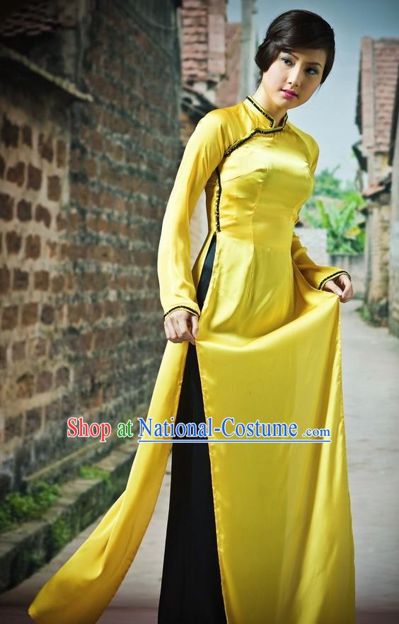 Top Grade Asian Vietnamese Traditional Dress, Vietnam Bride Ao Dai Dress, Vietnam Princess Dress Cheongsam Clothing for Women