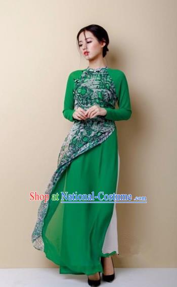 Vietnamese Trational Dress Vietnam Ao Dai Cheongsam Clothing