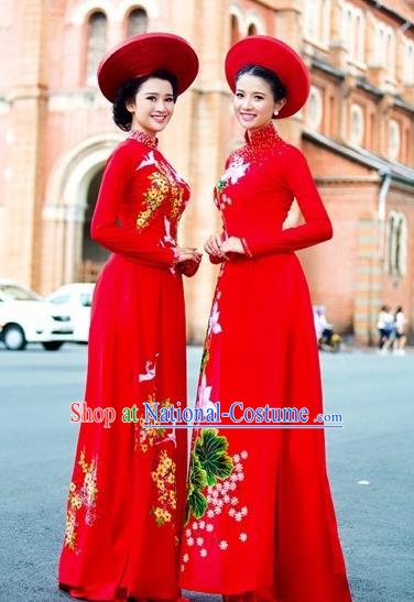 Vietnamese Trational Dress Vietnam Ao Dai Cheongsam Clothing