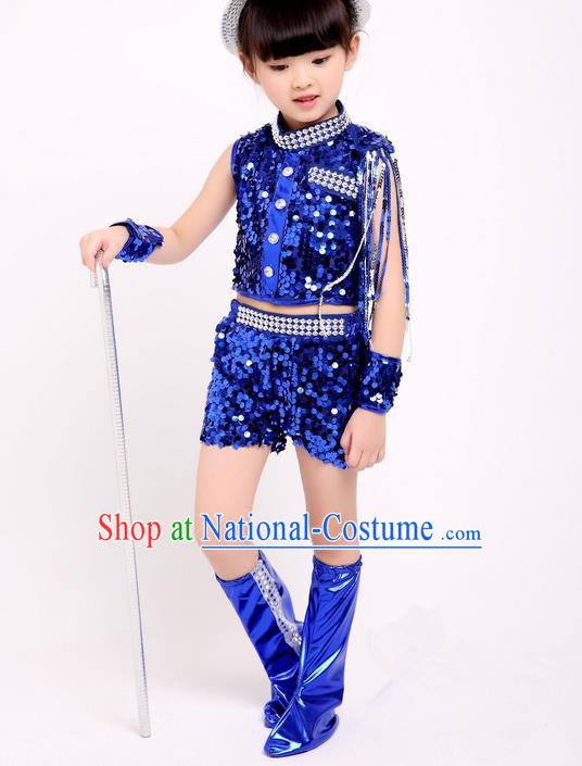 Traditional Chinese Yangge Fan Dancing Costume and Accessories