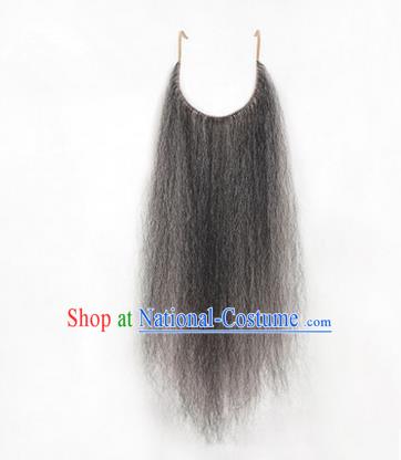 Chinese Ancient Opera Old Men Grizzled Long Wig Beard, Traditional Chinese Beijing Opera Props False Beard Laosheng-role Mustache