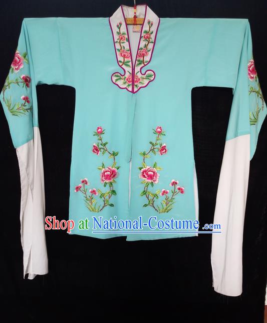 Traditional Chinese Peking Opera Costumes Blouse, China Beijing Opera Embroidered Flower Wearing for Women