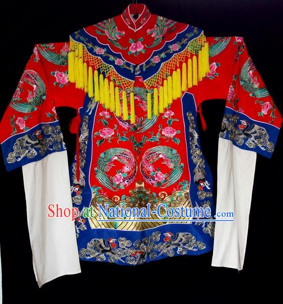 Traditional Chinese Peking Opera Imperial Concubine Costumes, China Beijing Opera High-grade Embroidered Cloud Shoulder Wearing Ceremonial Robe for Women