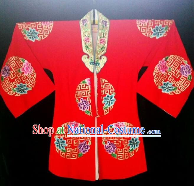 Traditional Chinese Peking Opera Costumes, China Beijing Opera High-grade Embroidered Mission Flower Wearing Ming Dynasty Ceremonial Robe for Women