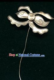 Traditional Handmade Chinese Ancient Classical Miao Silver Handmade Hair Accessories Flower Hairpin Hair Fascinators for Women