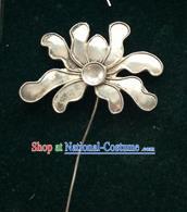 Traditional Chinese Ancient Classical Miao Silver Handmade Hair Accessories Little Hairpin Hair Fascinators for Women