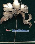 Traditional Chinese Ancient Classical Miao Silver Handmade Hair Accessories Little Hairpin Hair Fascinators for Women