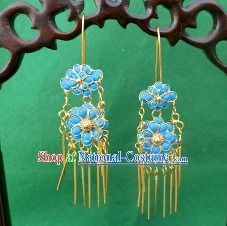 Traditional Chinese Ancient Classical Handmade Earrings Jewelry Accessories Hanfu Classical Eardrop for Women