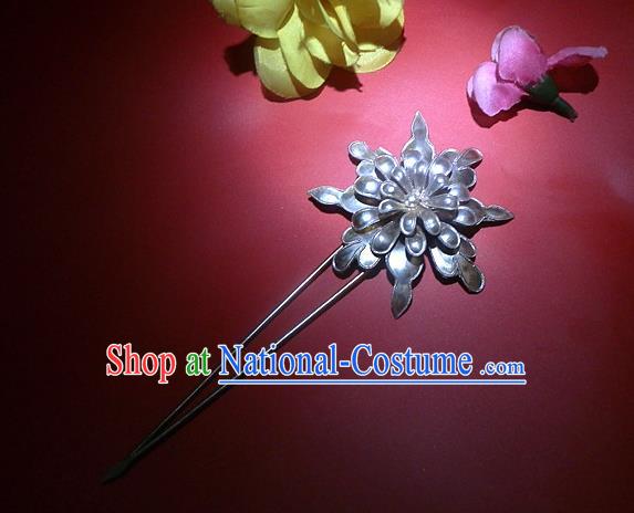 Traditional Handmade Chinese Ancient Classical Hair Accessories Chrysanthemum Step Shake Barrettes Hair Sticks for Women