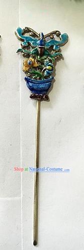 Traditional Handmade Chinese Ancient Classical Hair Accessories Blueing Barrettes Hairpins, Hair Sticks Jewellery for Women