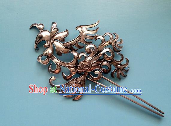 Traditional Handmade Chinese Ancient Classical Hair Accessories Barrettes Sliver Hairpins Palace Bride Step Shake Hair Sticks for Women