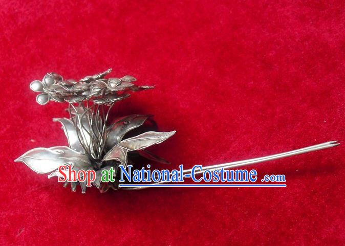 Traditional Handmade Chinese Ancient Classical Hair Accessories Barrettes Flower Hairpin, Step Shake Hair Sticks Hair Fascinators for Women