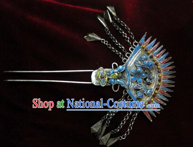 Traditional Handmade Chinese Ancient Classical Hair Accessories Barrettes Hairpin, Tassel Step Shake Headwear, Hair Claw Hairpins for Women