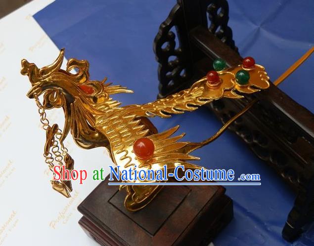 Traditional Handmade Chinese Ancient Classical Hair Accessories Barrettes Mandarin Imperial Empress Phoenix Hairpins Step Shake Hair Ornament for Women