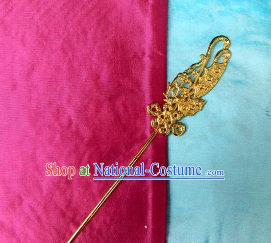 Traditional Handmade Chinese Ancient Classical Hair Accessories Barrettes Manchu Imperial Princess Golden Hairpins Step Shake Hair Ornament for Women