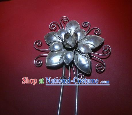 Traditional Handmade Chinese Ancient Classical Hair Accessories Barrettes Manchu Imperial Princess Hairpins Hanfu Flower Step Shake Hair Ornament for Women