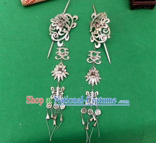 Traditional Handmade Chinese Miao Nationality Ancient Classical Dragon Head Earrings Accessories Eardrop for Women