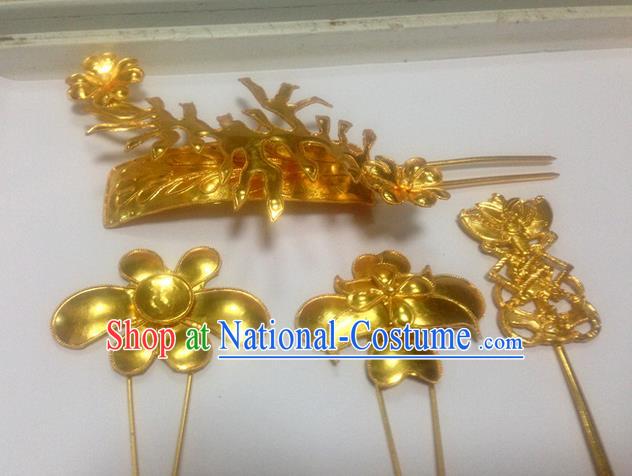 Traditional Handmade Chinese Ancient Classical Hair Accessories Barrettes Phoenix Coronet, Bride Wedding Step Shake Hair Sticks Hairpins for Women