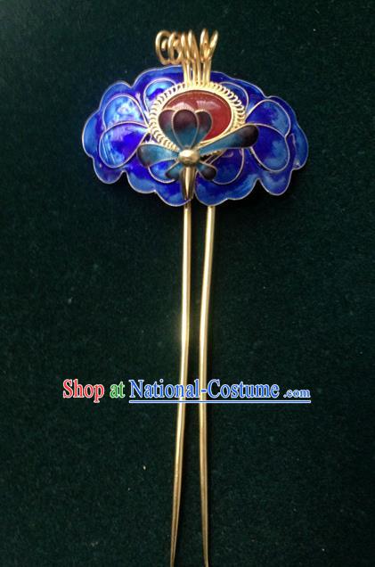 Traditional Handmade Chinese Ancient Classical Hair Accessories Barrettes Cloisonn Hairpins, Pure Sliver Step Shake Hair Sticks for Women