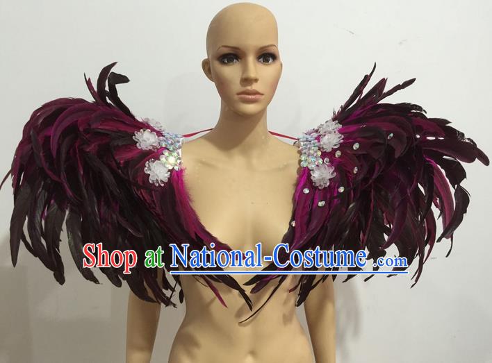 Top Grade Professional Stage Show Accessories Decorations, Brazilian Rio Carnival Samba Opening Dance Props Clothing for Women