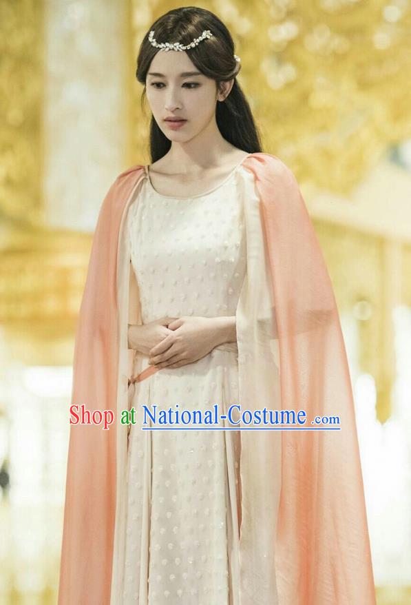 Traditional Ancient Chinese Imperial Princess Costume, A Life Time Love Chinese Nobility Lady Clothing and Handmade Headpiece Complete Set for Women