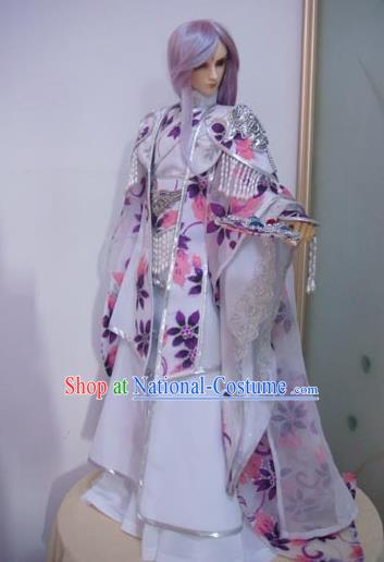 Traditional Ancient Swordsman Prince Costumes Complete Set, China Ancient Cosplay Chivalrous Expert Outfit for Men for Kids