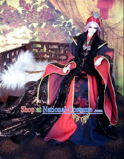 Traditional Ancient Royal Highness King Costumes Complete Set, China Ancient Cosplay Swordsman Clothing Chivalrous Expert Outfit for Men for Kids