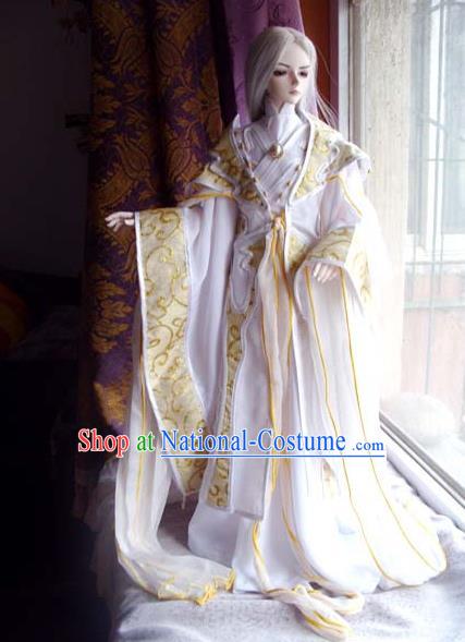 Top Grade Traditional China Ancient Cosplay Prince Swordsman Costumes, China Ancient Taoist Master Hanfu Clothing for Men for Kids