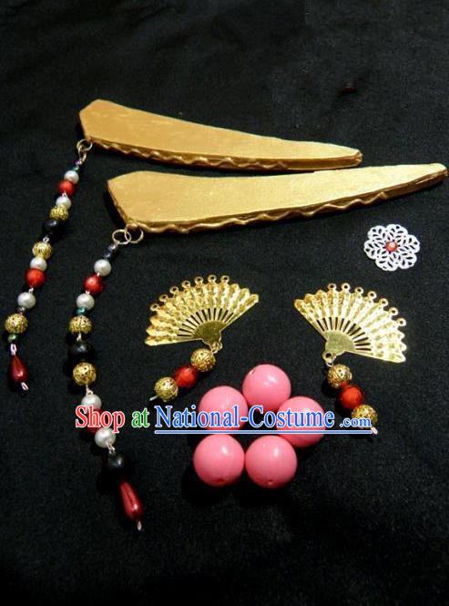 Top Grade Traditional China Ancient Cosplay Hair Accessories Complete Set, China Ancient Princess Headpiece Headwear Hairpins for Women