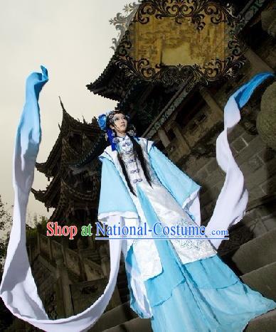 Top Grade Traditional China Ancient Cosplay Princess Costumes, China Ancient Young Lady Peri Dress Clothing for Women