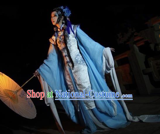 Chinese Ancient Cosplay Costumes Chinese Traditional Embroidered Clothes Ancient Chinese Cosplay Swordsman Knight Costume