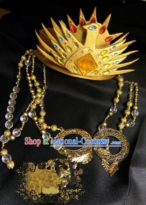 Top Grade Traditional China Ancient Hair Accessories Crown, China Ancient Princess Headpiece Headwear Hairpins for Women