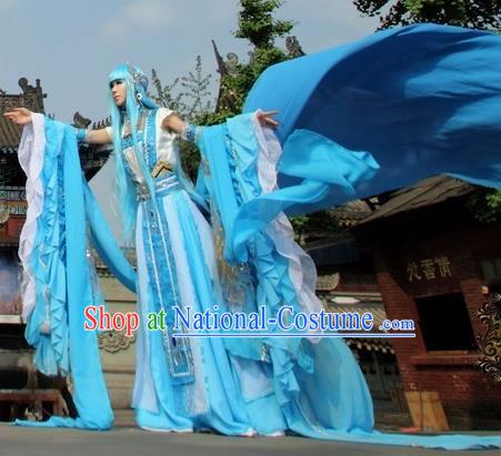 Top Grade Traditional China Ancient Cosplay Princess Swordswoman Costumes, China Ancient Fairy Dress Hanfu Clothing for Women