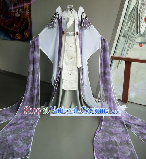 Top Grade Traditional China Ancient Young Prince Costumes, China Ancient Cosplay Swordsman Dress Clothing for Men