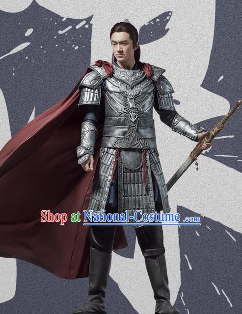 Traditional Ancient Chinese Northern and Southern Dynasties General Costume, Princess Agents Northern Wei Dynasty Prince Armour Clothing Complete Set