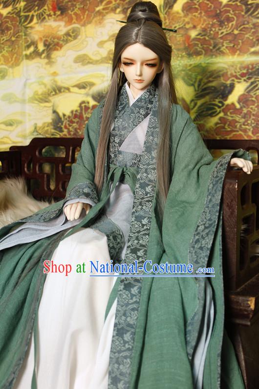 Top Grade Traditional China Ancient Fairy Costumes Complete Set, China Ancient Cosplay Tang Dynasty Princess Green Dress Hanfu Clothing for Adults and Kids