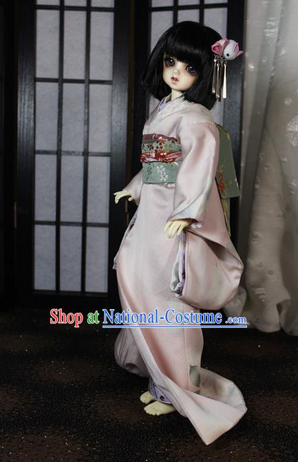 Top Grade Traditional Japan Kimono Costumes Complete Set, Ancient Japanese Kimono Cosplay Clothing for Adults and Kids