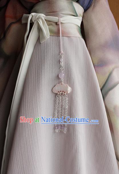 Top Grade Traditional China Ancient Palace Jade Accessories Pendant, China Ancient Swordsman Tassel Waist Pendant