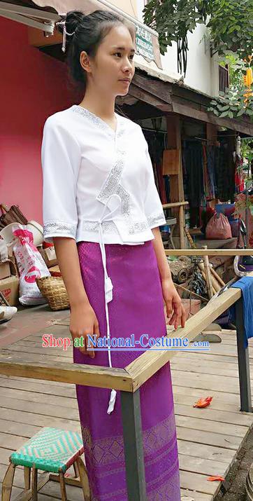 Traditional Thailand Clothing Southeast Asia Thai Ancient Costumes and Hair Accessories Sari